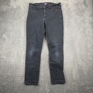 NYDJ Jeans Women 8 (31x29) Lift Tuck Black Stretch Denim‎ Made In USA